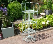 4 Tier Corner Shelf Pistachio Green D10097