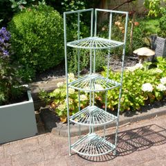 4 Tier Corner Shelf Pistachio Green D10097