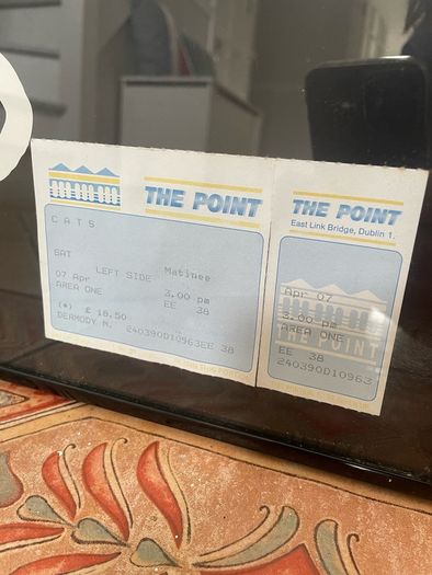 Vintage Cats The Musical 1990 Framed Poster, The Point Dublin Entrance Ticket and Mug