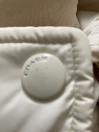 Coach Padded Coat ( cream ) with hood and fur trim ( which can be removed) Size S