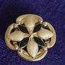Vintage gold tone dress clip. Image 2