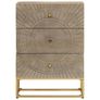 Chest of Drawers 55x30x76 cm Solid Wood Mango and Iron Image 5