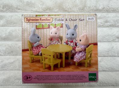 Sylvanian Families Table & Chair Set 1615 the box is opened damaged Epoch Please see pictures