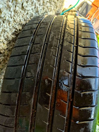 R18 5x112 Porsche Twist replica alloy wheels staggered with tyres