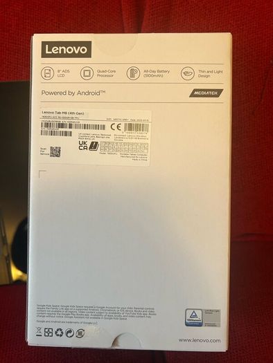 Lenovo Tab M8 4th gen tablet with accessories