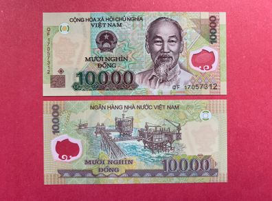 Vietnam. 10,000  Dong  2017.  Pick 119 . UNC Polymer / Plastic. ( Unc )