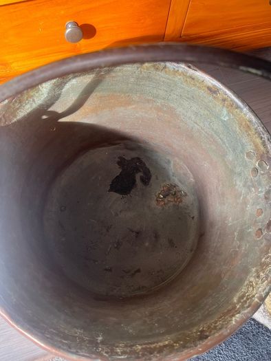 Antique Copper Log Bucket