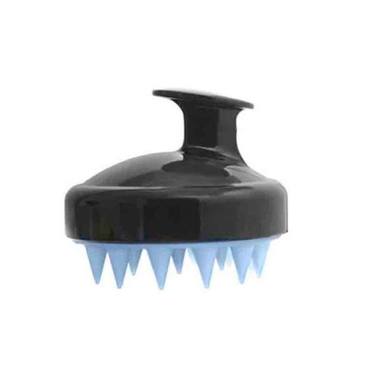 Silicone Scalp Brush Shower Shampoo Massage Comb Hair Washing Massager - BLACK