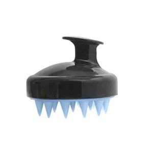 Silicone Scalp Brush Shower Shampoo Massage Comb Hair Washing Massager - BLACK