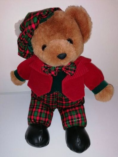 Rare Vintage Tartan Bear 1990