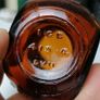 68 - Vintage 4oz Bovril Dark Brown Glass Embossed Letters Jar Image 5