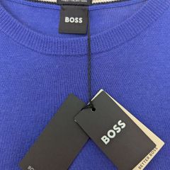 New Boss Men's Fine Knit Purple Medium Jumper