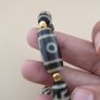 Vintage 2 Eyes Himalayan Tibetan & Unique Pattern Agate Beads Bracelet Image 4