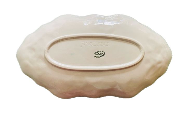 Vintage Avonware Floral Serving Dish; English; Pastel Majolica Style; 32cm