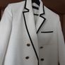 ladies jcream /Black trimmed jacket Image 5