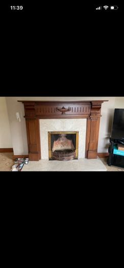 Mahogany Fireplace