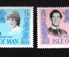 1981 Isle of Man Royal Wedding of Prince Charles and Lady Diana Spencer Commemorative Stamps Mint Never Hinged (MNH)
