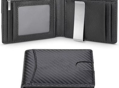 Rfid Business Card Holder Smart Wallets for Men Carbon Fiber Slim Thin Minimalist Wallet Custom Personalized Gift EDC