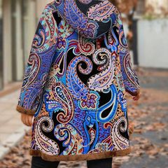BNWT Boho Style Coat with a Hood & Soft Fur on the inside size 20