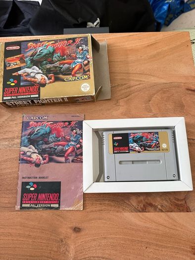 Super Nintendo retro console + games Mario