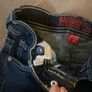 Dark blue denim jeans kids age 5 Image 6