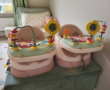 Bug 3-in-1 Floor & Booster Seat with Activity Tray - Blossom