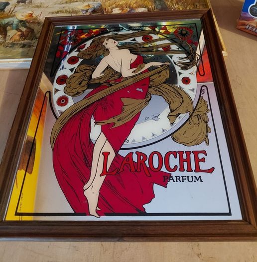 Antique French mirror Larouche Parfum beautiful