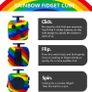 Rainbow Fidget Cube with 6 Sides Stress Relief Fiddle Toys Autism Sensory Toys Fidget Toys for Adults and Kids Image 2