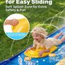 18ft/548cm Triple Lanes Water Slides and 3 bodyboards, Backyard Lawn Water Slides with Sprinkler for Kids Adults Outdoor Water Toy fun in summer for Kids Adults Image 3