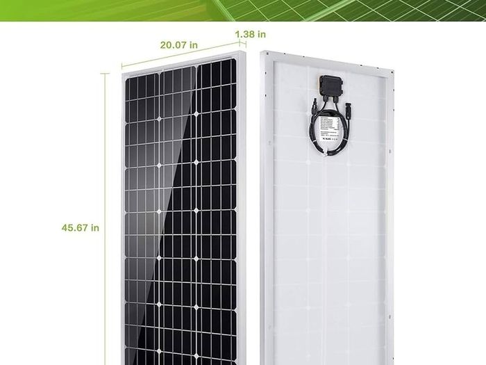 NEW SALE | Solar Panel Kit 100 Watt 12 Volt Monocrystalline Off Grid System for Homes RV Boat + 30A 12V/24V LCD PWM Solar Charge Controller + 16ft Solar Cables with Connector + Z-Brackets for Mounting