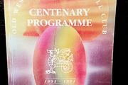 1991. Old Wesley Rugby Football Club. Centenary Programme.