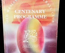 1991. Old Wesley Rugby Football Club. Centenary Programme.
