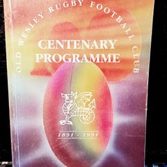 1991. Old Wesley Rugby Football Club. Centenary Programme.