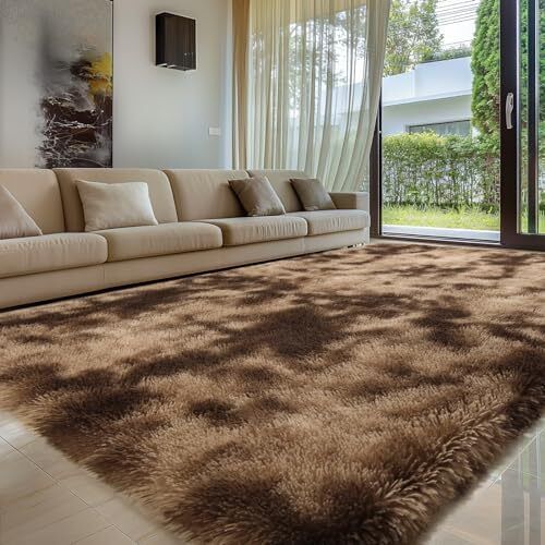 Sour Lemon Rugs Living Room 200x300cm, Coffee Area Rugs for Bedroom, Washable Anti Slip Extra Large Shaggy Soft Rug Fluffy Modern Floor Carpets Mat Beside Carpet for Kids Living Room
