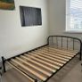 Double Bed - Black Metal Frame & Mattress Image 2