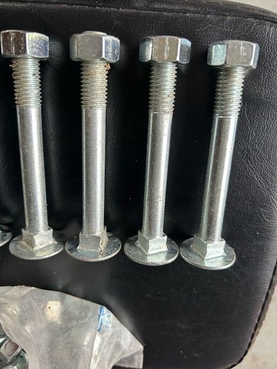 Heavy duty carriage bolts and bag spare nuts