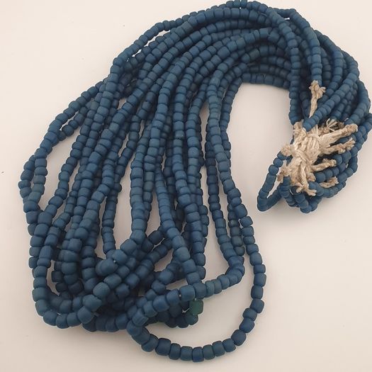 Antique African Style Green Blue 4-5.5mm Beads Necklace Strands