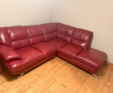 Red leather 4 seater