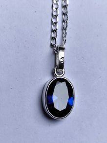 Silver Pendant with blue Tanzanite stone
