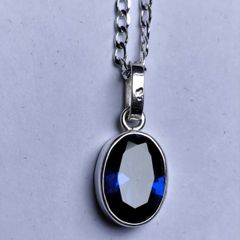 Silver Pendant with blue Tanzanite stone