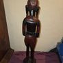 Large carved wooden African Woman Statue Image 3