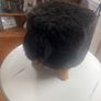 Sheep faux fur and wood Childers stool Image 2