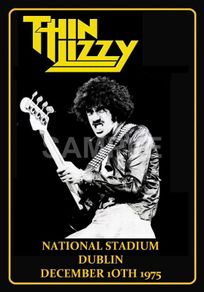 Thin Lizzy National Stadium Dublin 1975 Concert Poster Reproduction