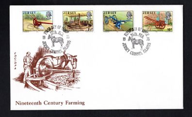 1975 Jersey 19th Century Farming Commemorative Stamps First Day Cover (FDC)