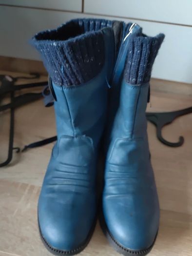 navy boots size uk 2 worn once