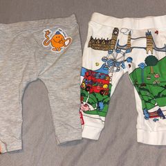 Two pairs Mr Men leggings 3-6
