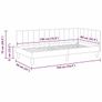 Corner Bed Frame with Headboard Cream 90 x 190 cm Velvet Image 4