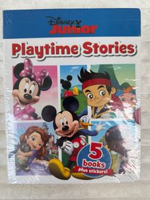 Disney Junior Playtime Stories 5 Books Plus Stickers Children Stories new Damaged Box Please see photos