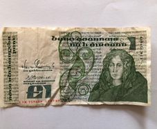 1989 Irish 1 Punt Pound Note Series B