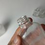 311 - Set of 4 Vintage Decorative Collectible Clear Glass Bottles Image 6